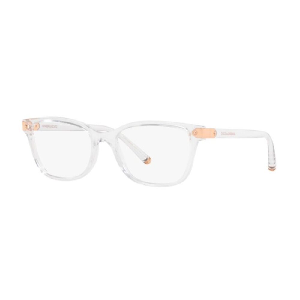 Dolce & Gabbana Eyeglasses Square Full Rim, Crystal Frame and Clear Demo Lens
